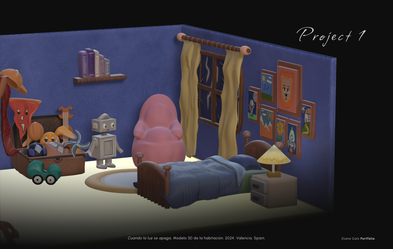 Project 1 — 3D bedroom scene