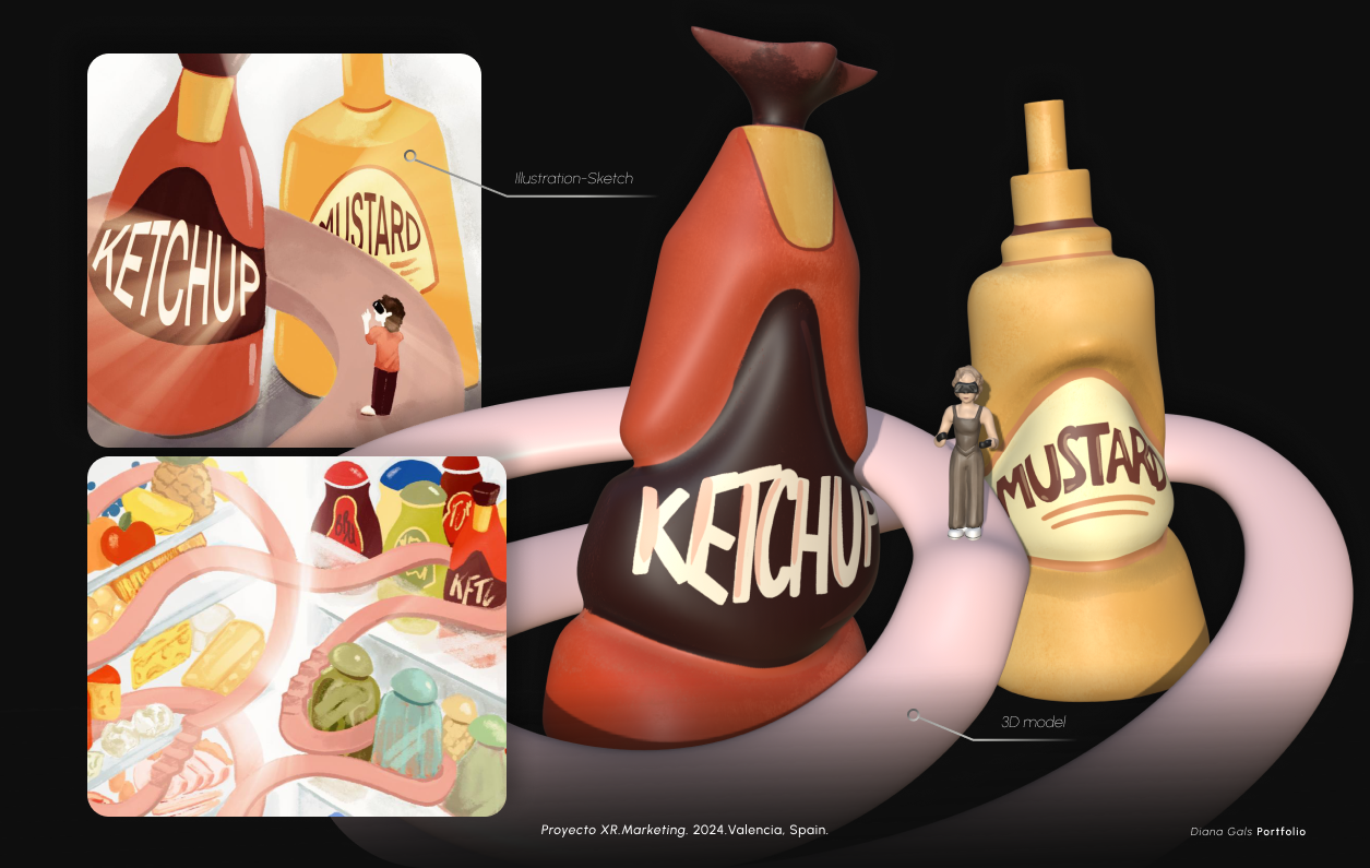 Ketchup and Mustard — 3D product art direction