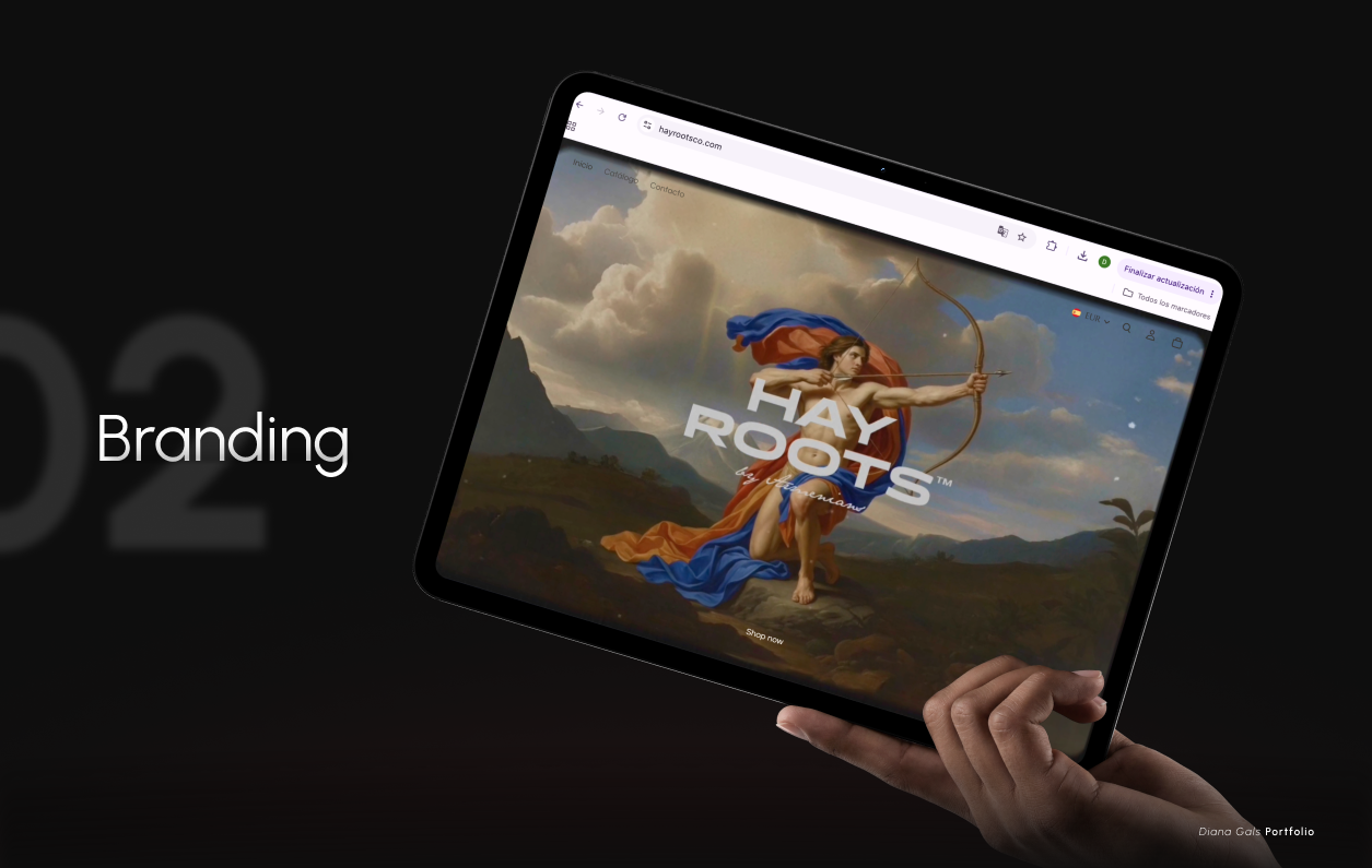 Branding — Hay Roots e-commerce identity