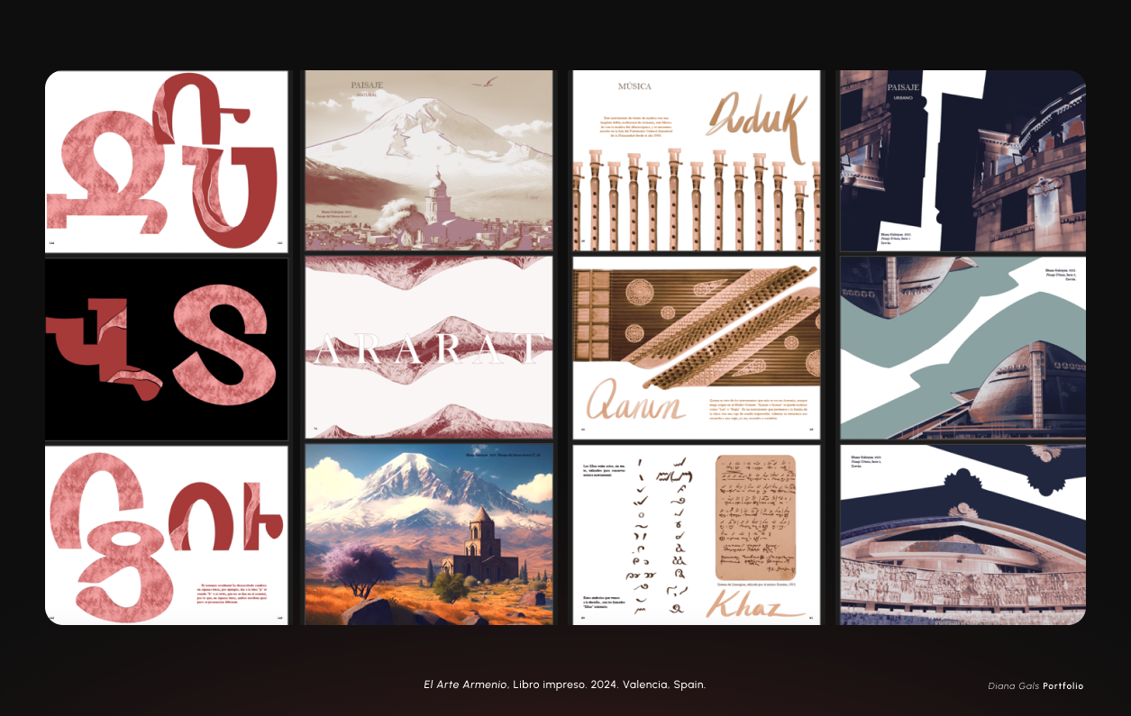 Inside the book — layout grid and detail spreads