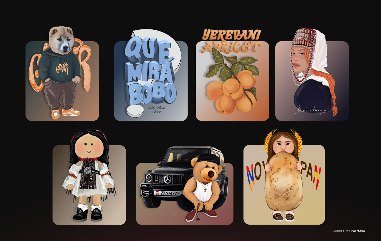 Original illustrations — characters and still life