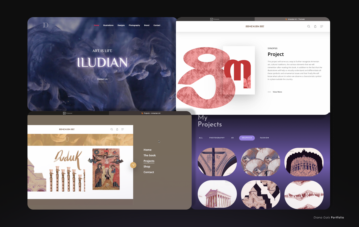 Selected web design projects